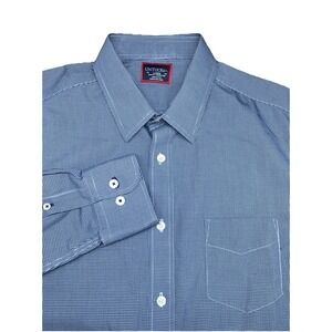UNTUCKit Slim Fit MARCASIN-WF  Mens Large, Button Down, Small Checkered‎ Blue